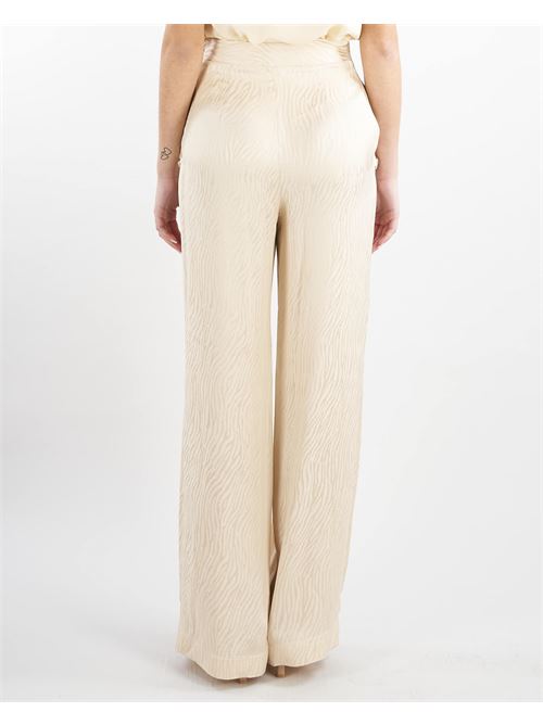 Micro zebra print jacquard trousers Simona Corsellini SIMONA CORSELLINI | Trousers | PA01401TJAQ0025615